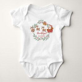 Söta jultomte renar 1:a jul födelsedag t shirt