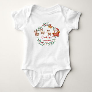 Söta jultomte renar 1:a jul födelsedag t shirt
