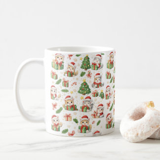 Söta jultomtekatten julmugg kaffemugg
