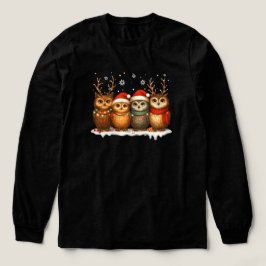 Söta julugglor med tomtehattar & renar t shirt