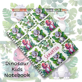 Söta Jurassic Dinosaur Barn Anteckningsbok