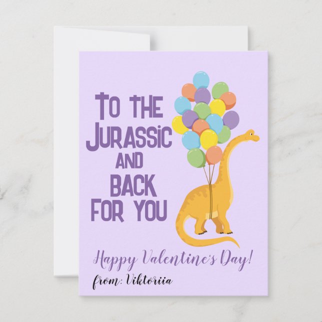 Söta Jurassic-dinosaurieballonger till barn på All Julkort (Framsida)