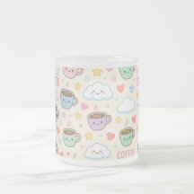 Söta kaffekoppar Mönster Kawaii Mugg