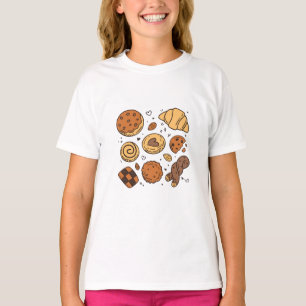 Söta kakor och bröd bageri t shirt
