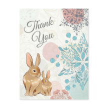 Söta kanin kaniner med blommor Vår Tack