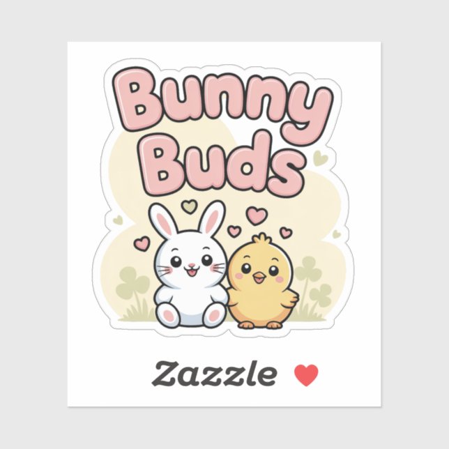 Söta kanin knoppar Kawaii djur dekal (Ark)