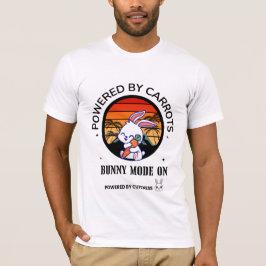 Söta kanin som kramar morot retro solnedgång t-shi t shirt