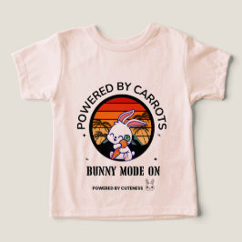 Söta kanin som kramar morot retro solnedgång t-shi t shirt