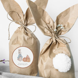 Söta kanin Tack Baby Shower Favor Klistermärken