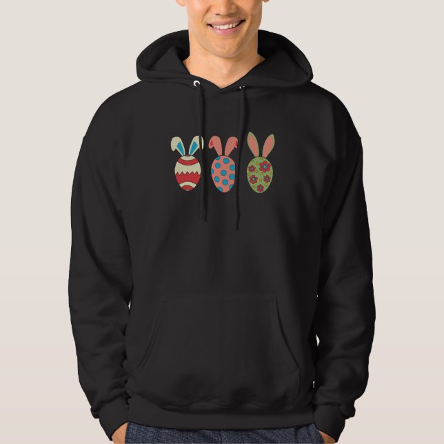 Söta kaninägg hoodie (Framsida)