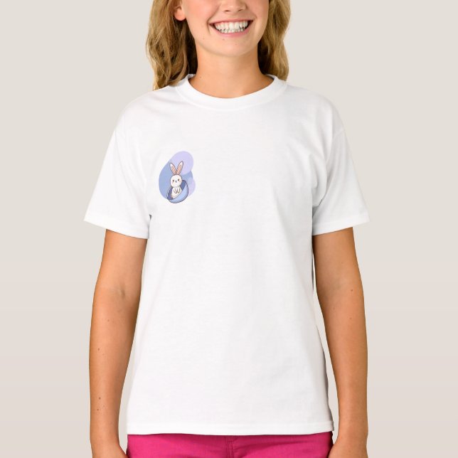 Söta kaninäggskal barn t shirt (Framsida)