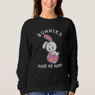 Söta Kaniner Gör Mig Glad Söt Påskkanin T Shirt