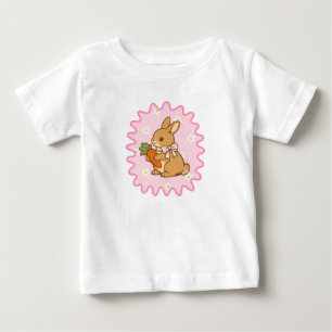 Söta kaninmorot vårblommor t shirt