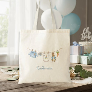 Söta kaninpangklar för baby shower tygkasse