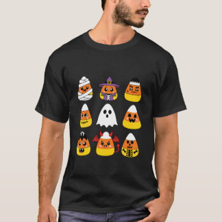 Söta Karaktärer Halloween-Mumie Spökt Maiskola P T Shirt