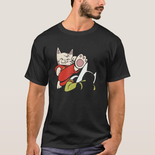 Söta karate-katter t shirt (Framsida)
