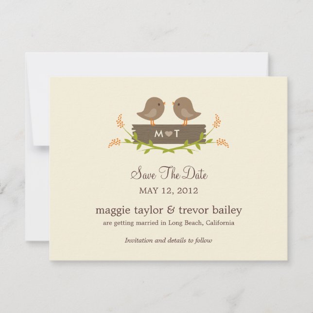 Söta Kärlek Spara Datum Tillkännagivande Spara Datumet (Framsida)