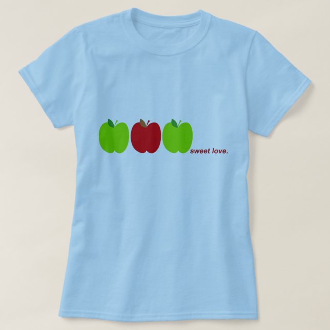 söta kärlekäpplen t-shirt (Design framsida)