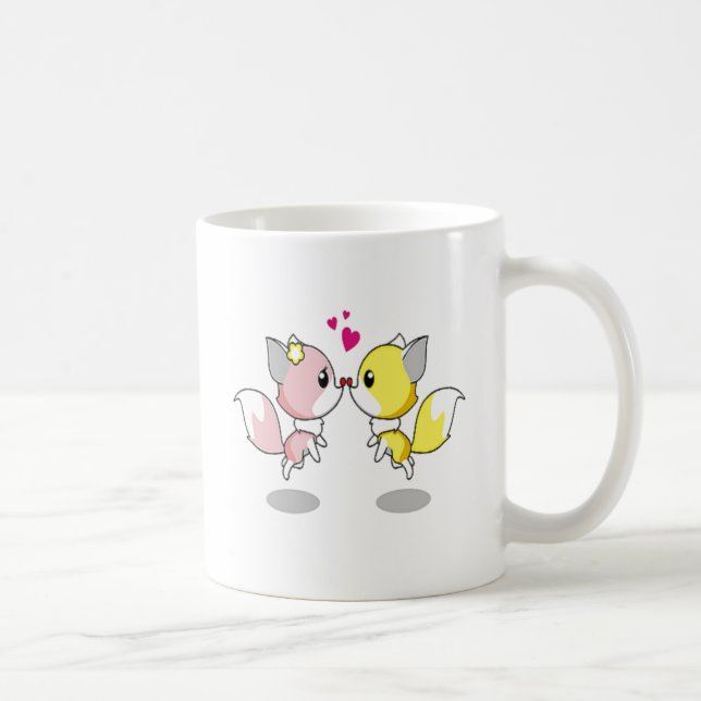 Söta kärleksfåglar kaffemugg (Höger)