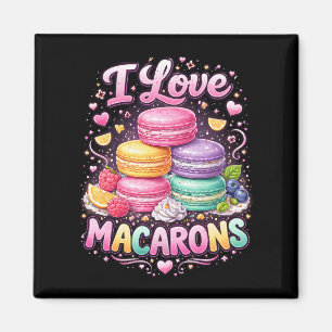 Söta kärleksmakaroner magnet