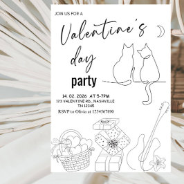 Söta Kärleksvalentinsdagsevenemang Fest Inbjudningar