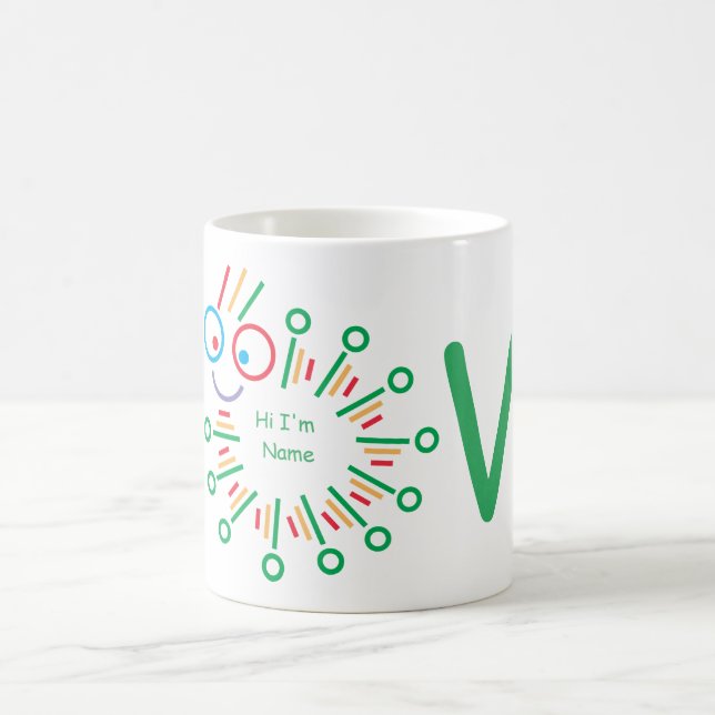 Söta katerpelare KÄRLEK kaffe mugg (Center)