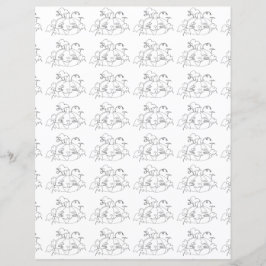 Söta Katt Ansikte Pumpa Halloween Scrapbook Papper