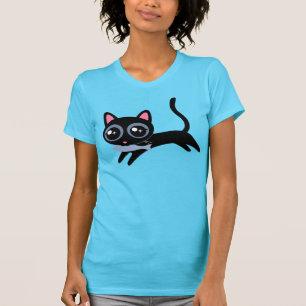 Söta katt med fisk - snygg present till flicka t shirt