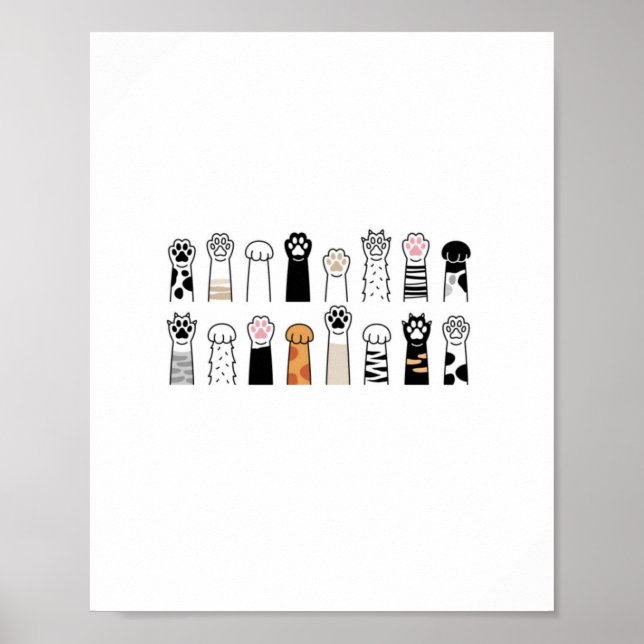 söta katt- och hundklor poster (Framsidan)