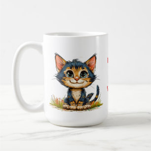 🐱 Söta Kattälskande Hemsnils Kaffe 💚 Kaffemugg
