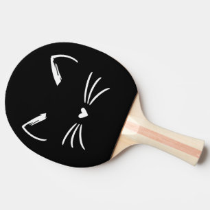 Söta Katteöron & Morrhår Hjärtnäsa Pingisracket