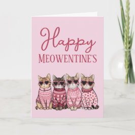 Söta Katter Alla Hjärtans Dag-kort Helgkort