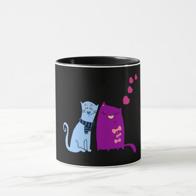 Söta katter älskar design mugg (Center)