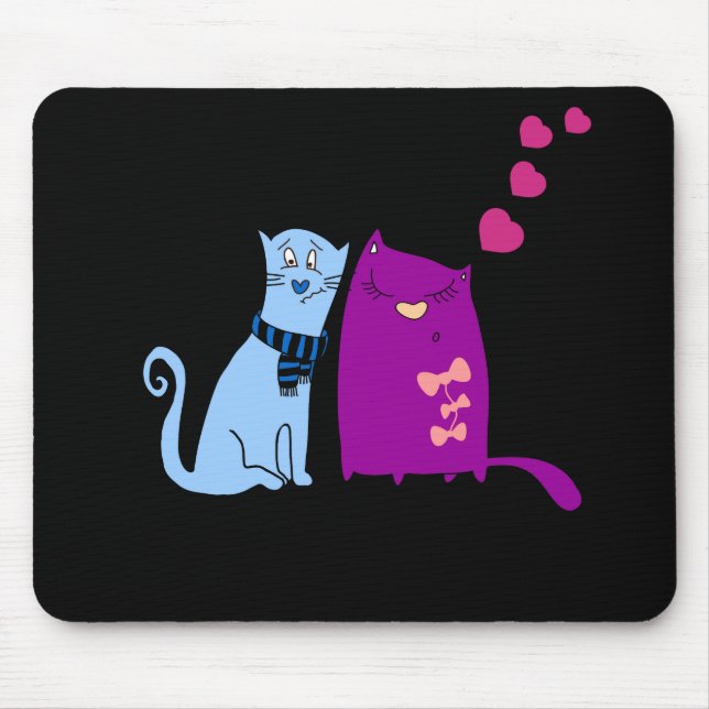 Söta katter älskar design musmatta (Framsidan)