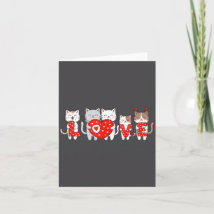 Söta katter älskar valentinusdesign för män kvinno tack kort