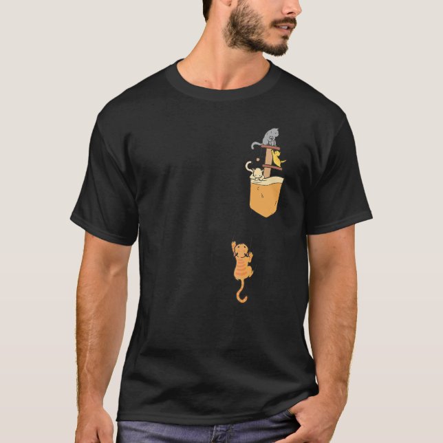 Söta katter i fickan  Kitty Cat T Shirt (Framsida)