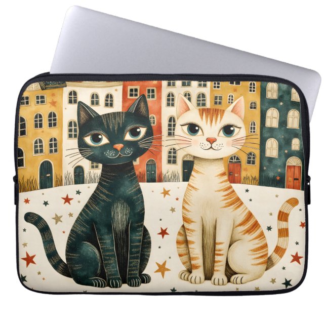 Söta katter  laptop fodral (Framsidan)