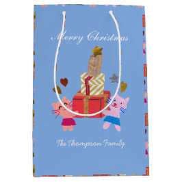 Söta katter med blå jul