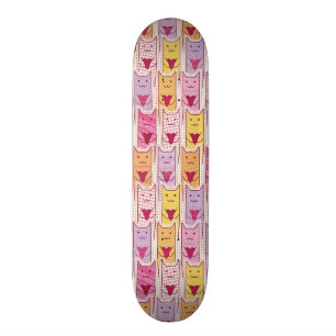 Söta katter med kärleksfulla hjärtan old school skateboard bräda 18 cm