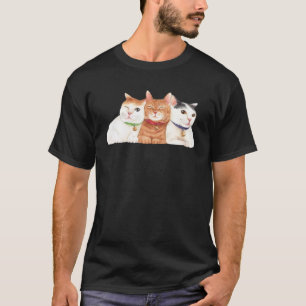 Söta Katter Vänner Kul Tre Tres Amigos T Shirt