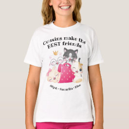 Söta Katters Kusiner Gör De Bästa Vännerna Anpassa T Shirt