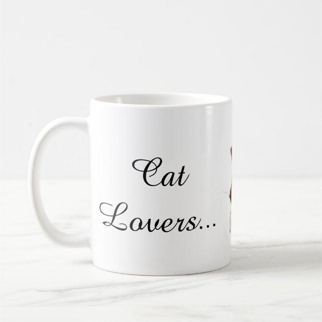 Söta kattkoppar kaffemugg (Vänster)