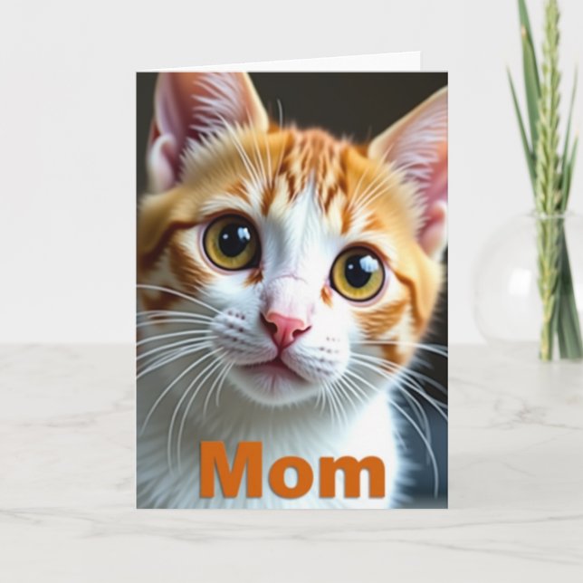Söta kattmammor dag-kort kort (Framsida)