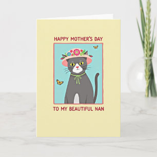 Söta Kattmammors Dag Art Card Kort