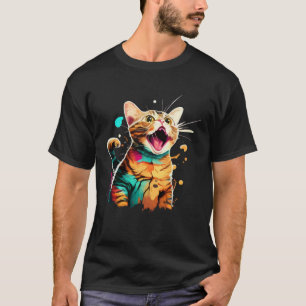 Söta kattögonblick Vackra kattmönster för katt T Shirt