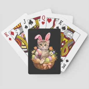 Söta kattungar älskare Glad påsk katt Casinokort