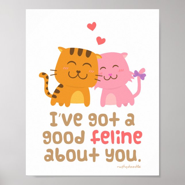 Söta kattungar, bra katt om dig poster (Framsidan)