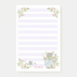 Söta kattungar i en hink post-it block