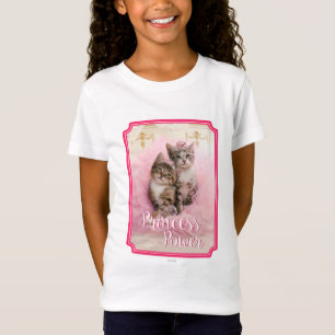 Söta kattungar i Tiaras och rosa Sparkly Tutu Tee