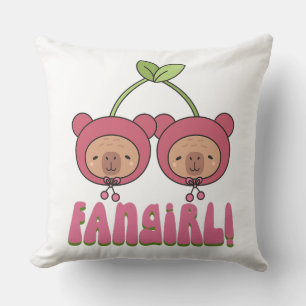 Söta Kawaii Björnar Körsbärsdräkt Fangirl Kudde
